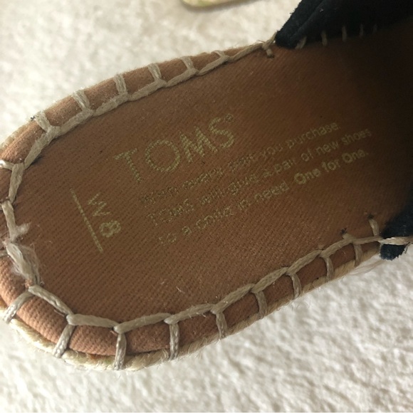 Toms suede slingback wedge black - Picture 6 of 7